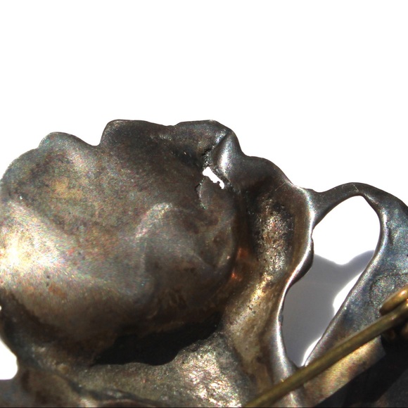 Vintage Sterling Silver Calla Lily Brooch Estate - Picture 6 of 7